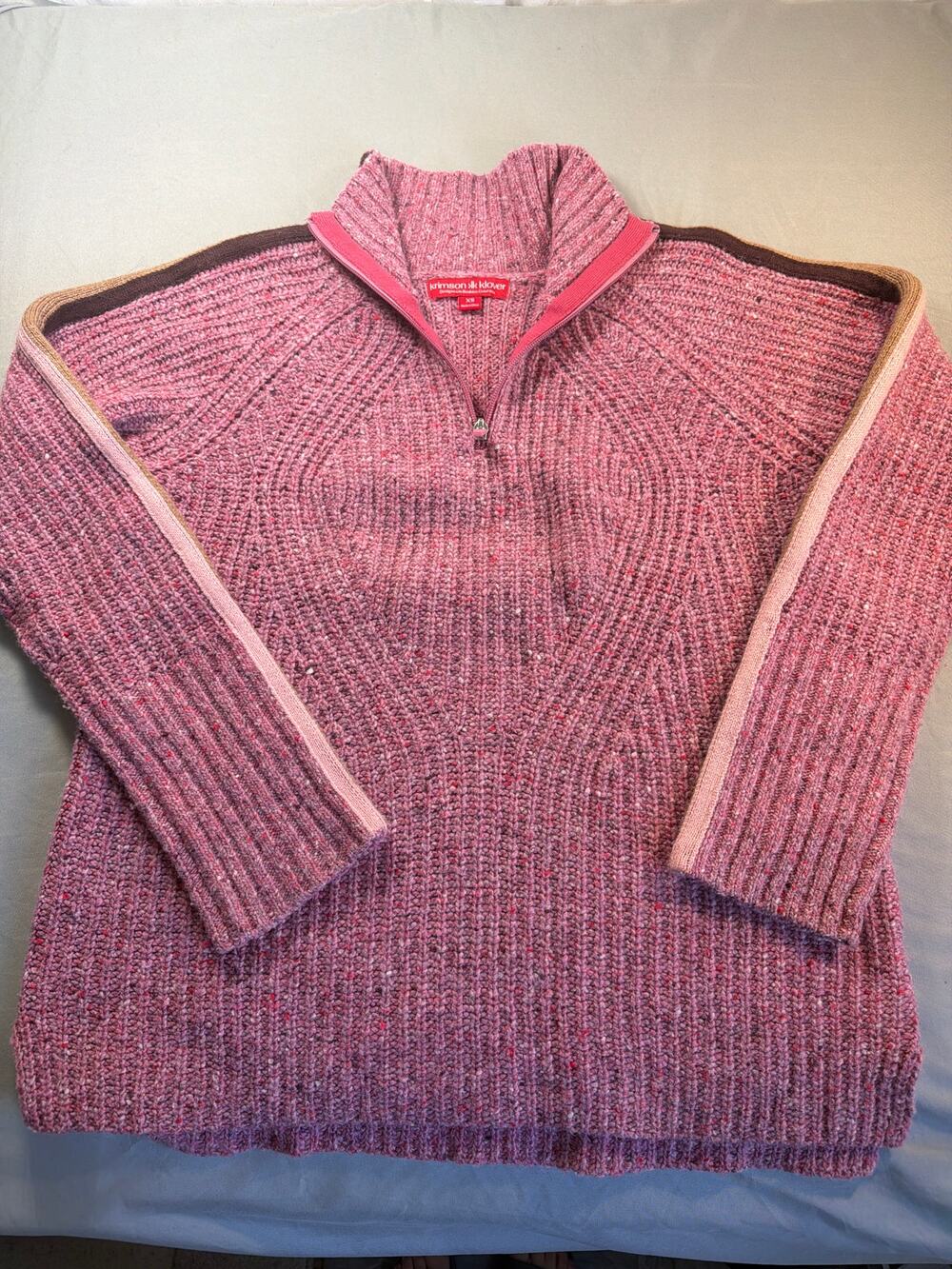 Krimson Klover Snowcar 1/4 zip sweater women's size XS